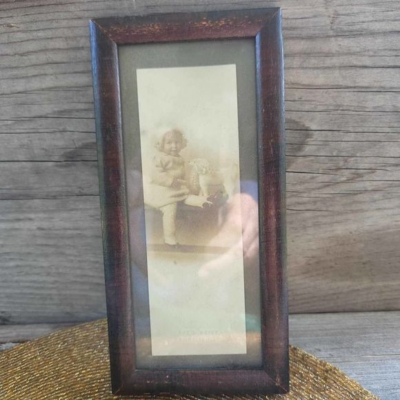 ANTIQUE Tintype Daguerreotype Photos, Civil War Era Purple Velvet & Wood frame - Picture 6 of 10